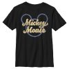 Boy’s Mickey & Friends Mickey Mouse Distressed Name Silhouette T-Shirt
