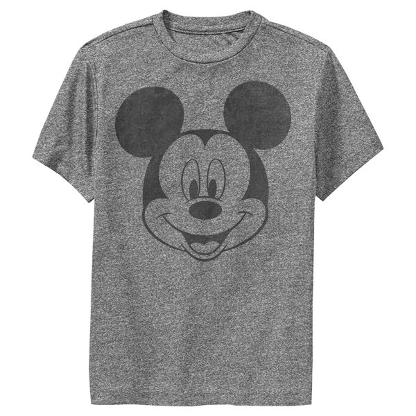 Boy’s Mickey & Friends Mickey Mouse Face Distressed Performance Tee