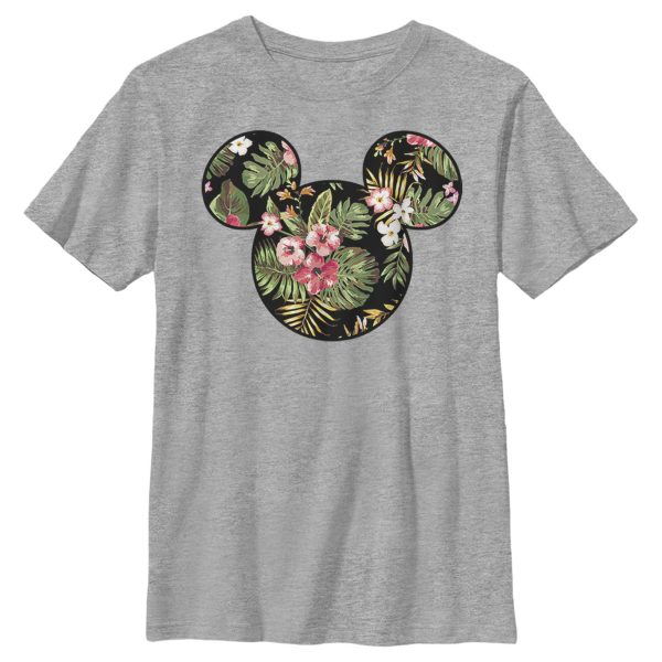 Boy’s Mickey & Friends Mickey Mouse Floral Silhouette T-Shirt