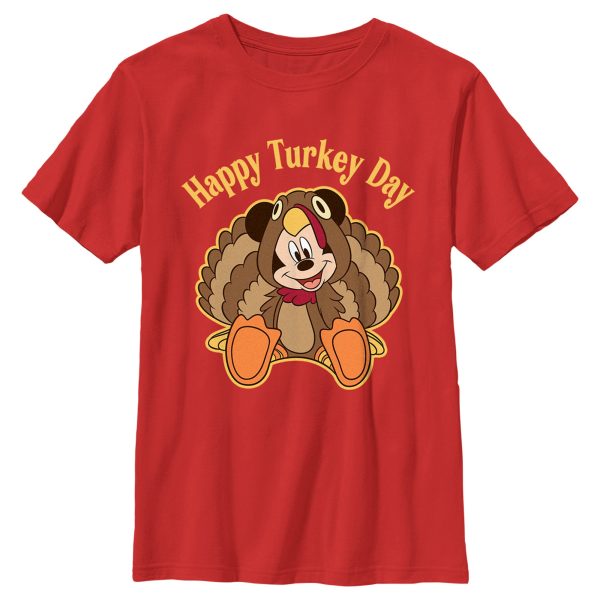 Boy’s Mickey & Friends Mickey Mouse Happy Turkey Day T-Shirt