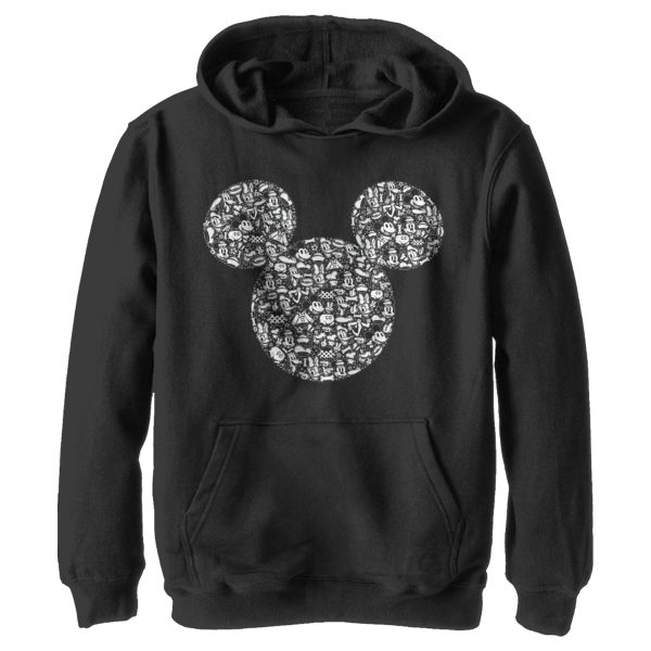 Boy’s Mickey & Friends Mickey Mouse Icons Silhouettes Pull Over Hoodie