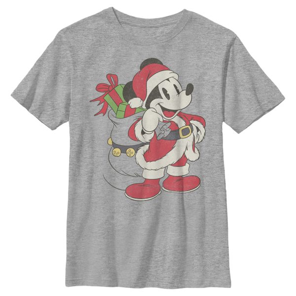 Boy’s Mickey & Friends Mickey Mouse Is Santa T-Shirt