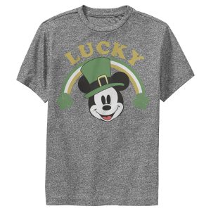 Boy’s Mickey & Friends Mickey Mouse Lucky Rainbow Performance Tee