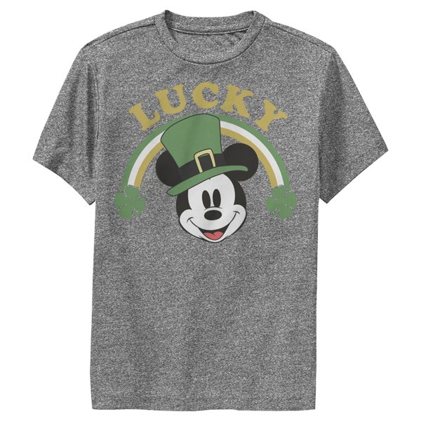 Boy’s Mickey & Friends Mickey Mouse Lucky Rainbow Performance Tee