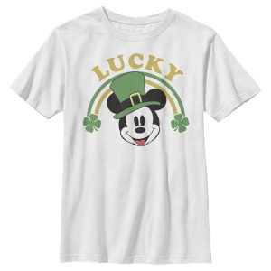 Boy’s Mickey & Friends Mickey Mouse Lucky Rainbow T-Shirt