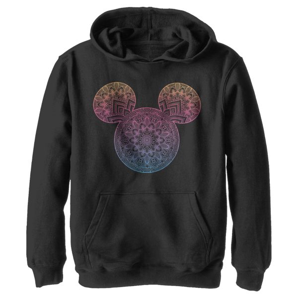 Boy’s Mickey & Friends Mickey Mouse Mandala Silhouette Pull Over Hoodie