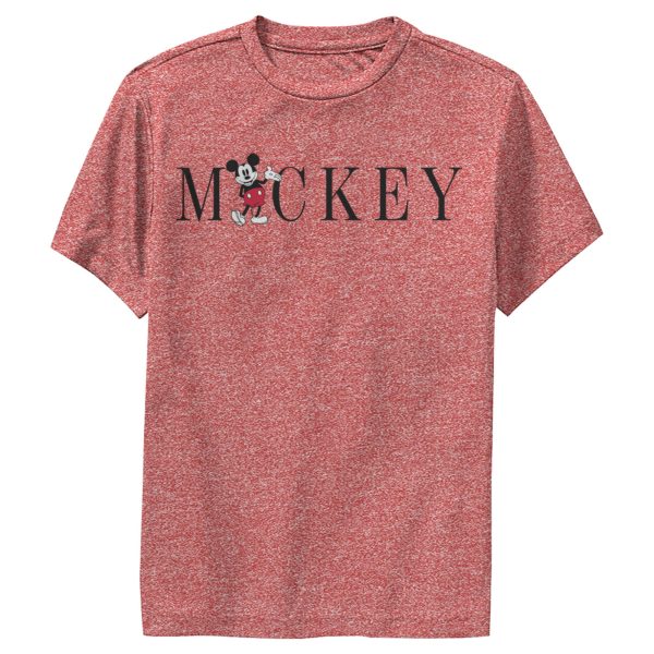 Boy’s Mickey & Friends Mickey Mouse Minimalist Name Performance Tee