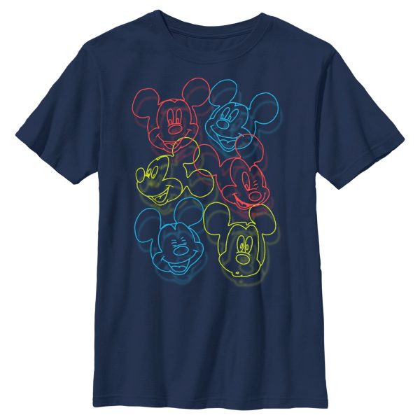 Boy’s Mickey & Friends Mickey Mouse Neon Outlines T-Shirt