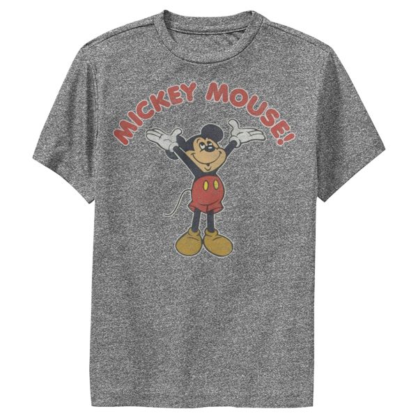 Boy’s Mickey & Friends Mickey Mouse Retro Distressed Performance Tee