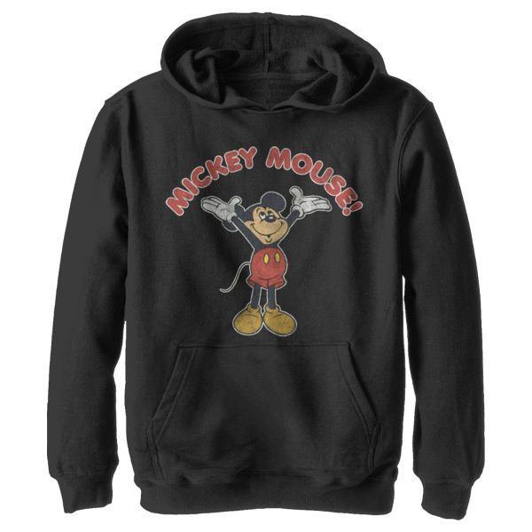 Boy’s Mickey & Friends Mickey Mouse Retro Distressed Pull Over Hoodie