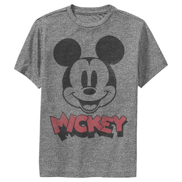 Boy’s Mickey & Friends Mickey Mouse Retro Headshot Performance Tee