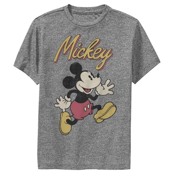 Boy’s Mickey & Friends Mickey Mouse Retro Running Performance Tee