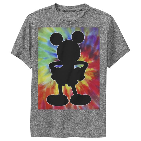 Boy’s Mickey & Friends Mickey Mouse Retro Tie-Dye Silhouette Performance Tee