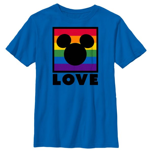 Boy’s Mickey & Friends Mickey Pride Love Rainbow T-Shirt