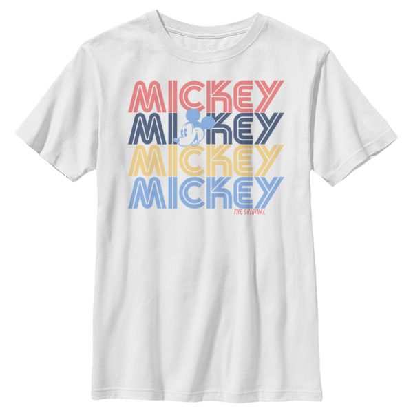 Boy’s Mickey & Friends Mickey Retro Name Stack T-Shirt