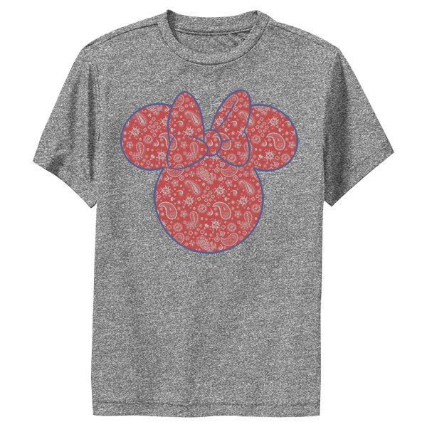 Boy’s Mickey & Friends Mickey and Friends Minnie Paisley Silhouette Performance Tee