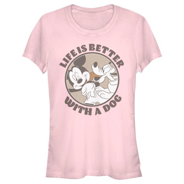 Boy’s Mickey & Friends Mickey and Goofy Life is Better with a Dog T-Shirt