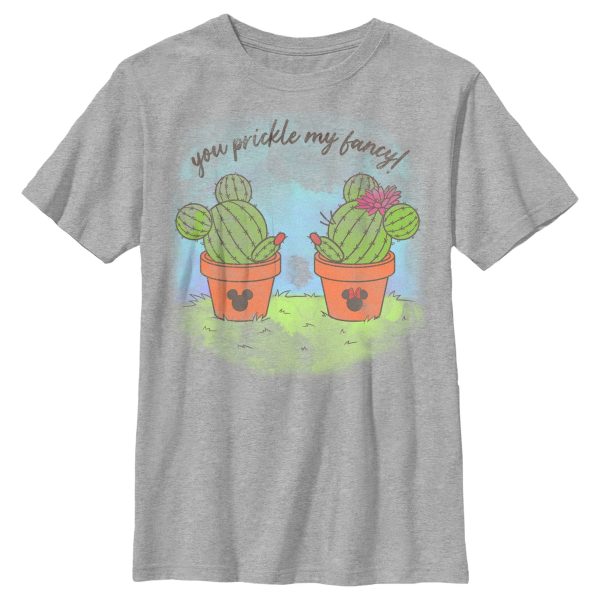 Boy’s Mickey & Friends Mickey and Minne You Prickle My Fancy Cactus Silhouettes T-Shirt