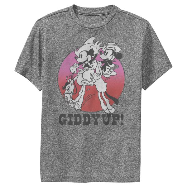 Boy’s Mickey & Friends Mickey and Minnie Giddyup! Performance Tee