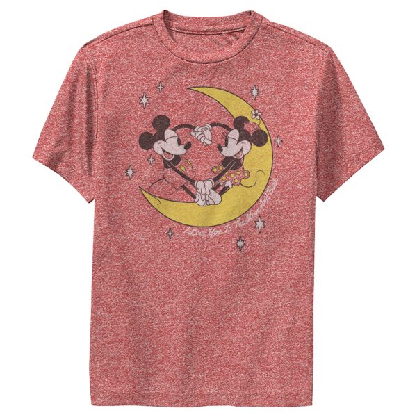 Boy’s Mickey & Friends Mickey and Minnie I Love You to the Moon and Back Performance Tee