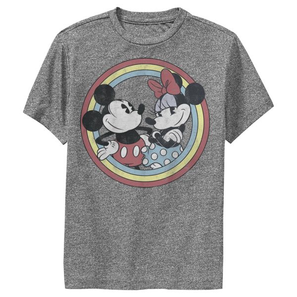 Boy’s Mickey & Friends Mickey and Minnie Retro Circle Performance Tee