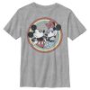 Boy’s Mickey & Friends Mickey and Minnie Retro Circle T-Shirt
