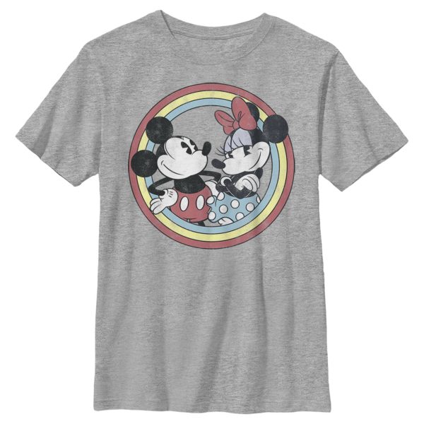 Boy’s Mickey & Friends Mickey and Minnie Retro Circle T-Shirt