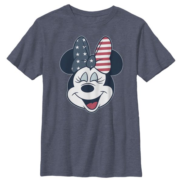 Boy’s Mickey & Friends Minnie Mouse American Bow T-Shirt