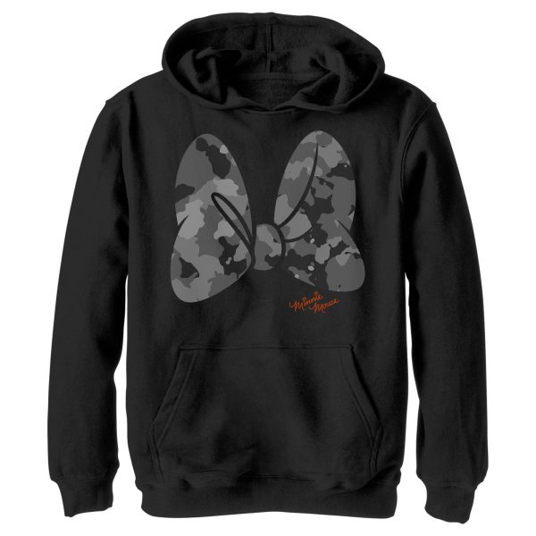 Boy’s Mickey & Friends Minnie Mouse Camo Bow Pull Over Hoodie