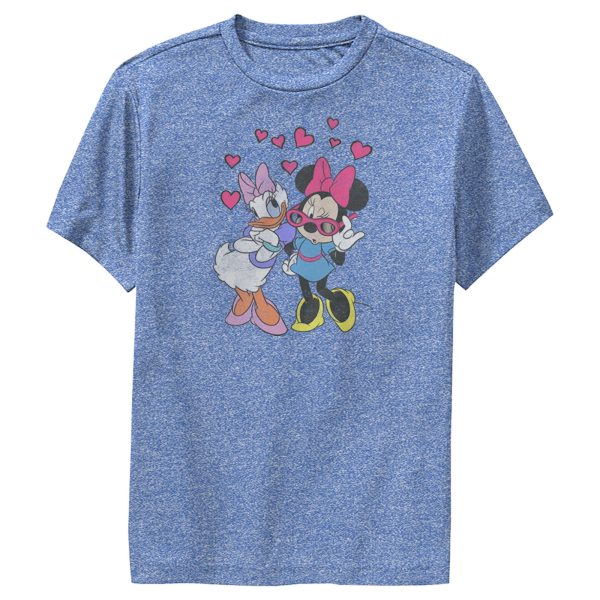 Boy’s Mickey & Friends Minnie Mouse and Daisy Duck Hearts Performance Tee