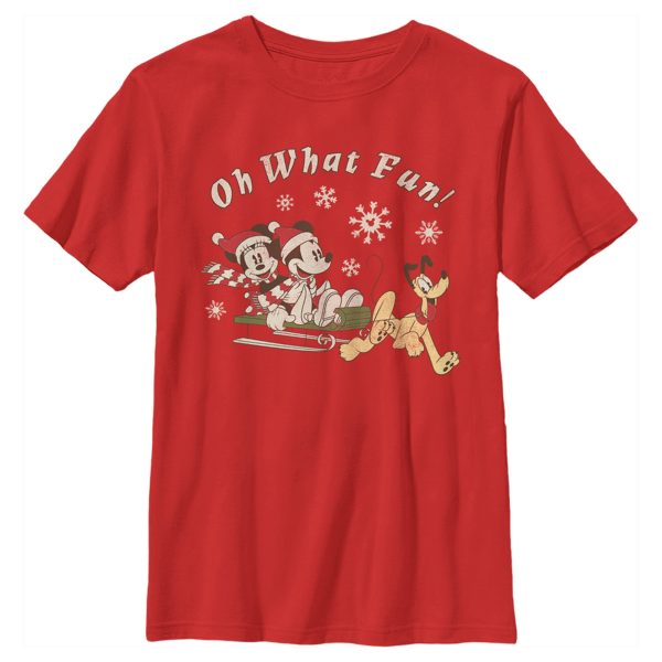 Boy’s Mickey & Friends Oh What Fun Sled T-Shirt