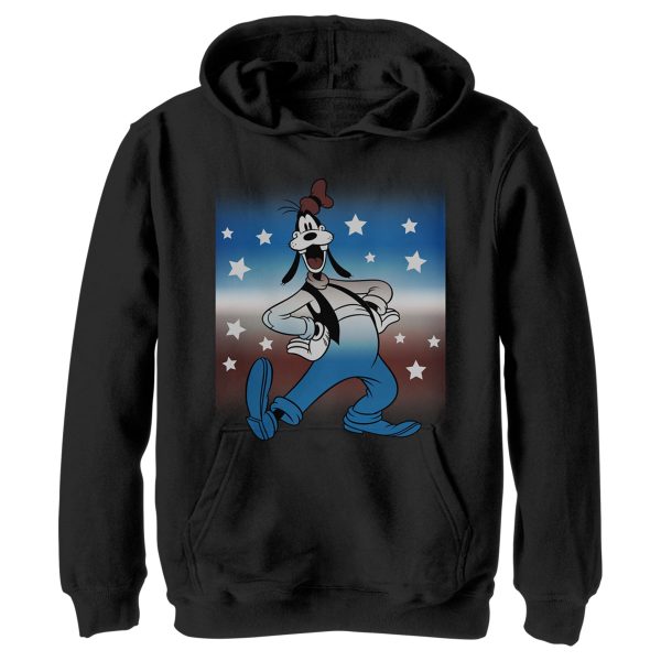 Boy’s Mickey & Friends Patriotic Dancing Goofy Pull Over Hoodie