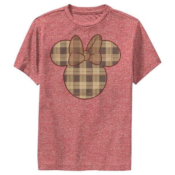 Boy’s Mickey & Friends Plaid Minnie Mouse Logo Performance Tee