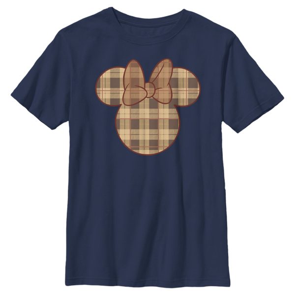 Boy’s Mickey & Friends Plaid Minnie Mouse Logo T-Shirt