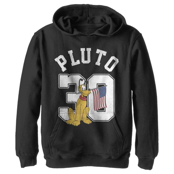 Boy’s Mickey & Friends Pluto 30 American Flag Pull Over Hoodie