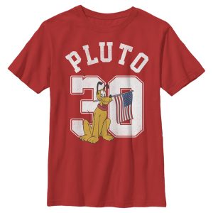Boy’s Mickey & Friends Pluto 30 American Flag T-Shirt