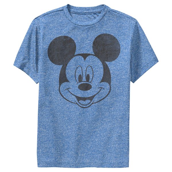 Boy’s Mickey & Friends Smiling Mickey Mouse Distressed Performance Tee