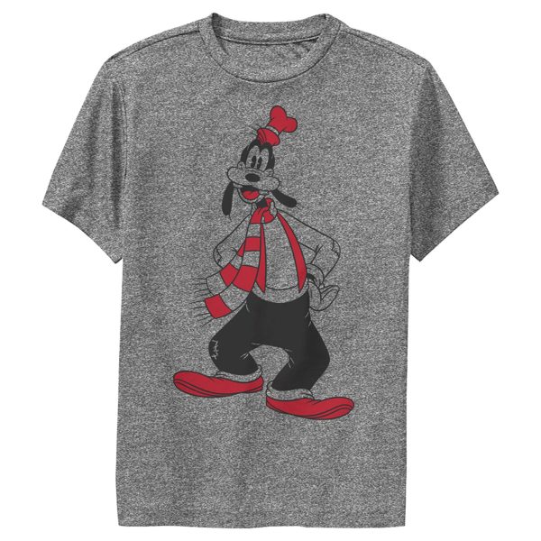 Boy’s Mickey & Friends Winter Ready Goofy Outline Performance Tee