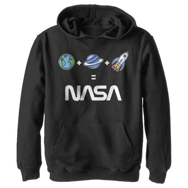 Boy’s NASA Emoji Space Logo Equation Pull Over Hoodie