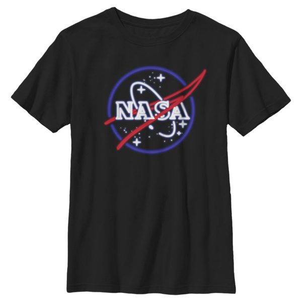 Boy’s NASA Neon Sign Classic Logo T-Shirt