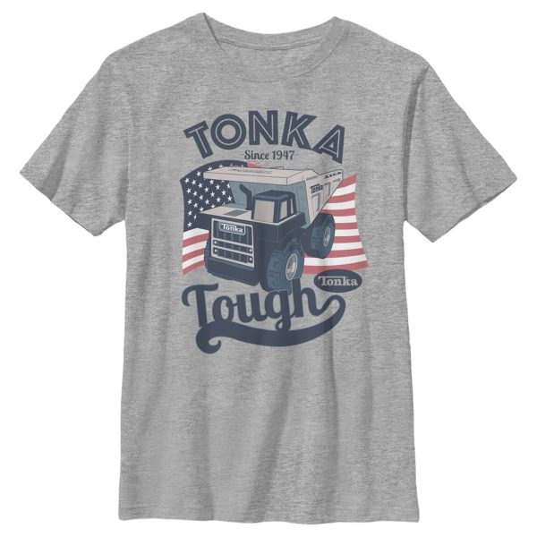 Boy’s Tonka Tough America Flag Dump Truck T-Shirt