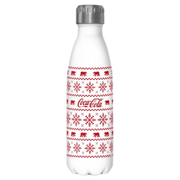 Coca Cola Christmas Logo Sweater Print Stainless Steel Water Bottle