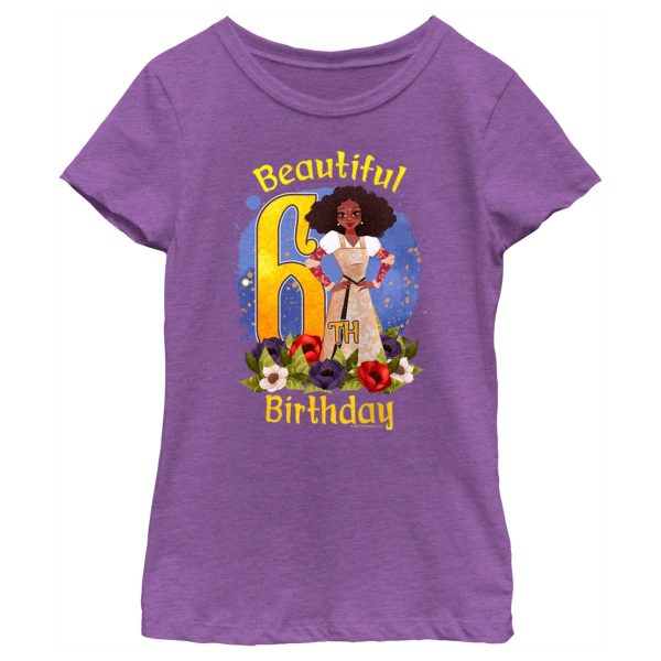 Girl’s Anboran Beautiful 6th Birthday T-Shirt