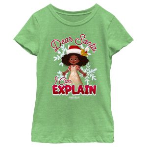 Girl’s Anboran Christmas Beautiful Dear Santa I Can Explain T-Shirt