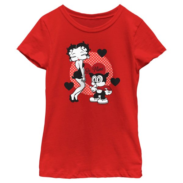 Girl’s Betty Boop Valentine’s Day Bimbo Be Mine T-Shirt