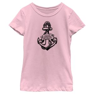 Girl’s Cap’n Crunch Black and White Anchor Logo T-Shirt