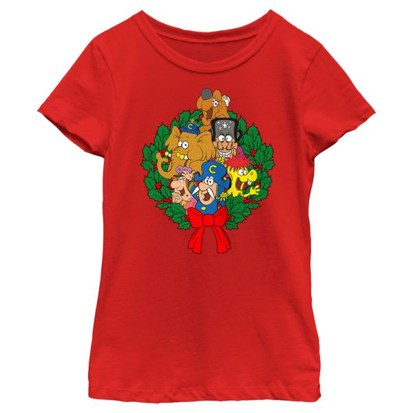 Girl’s Cap’n Crunch Christmas Crew Wreath T-Shirt