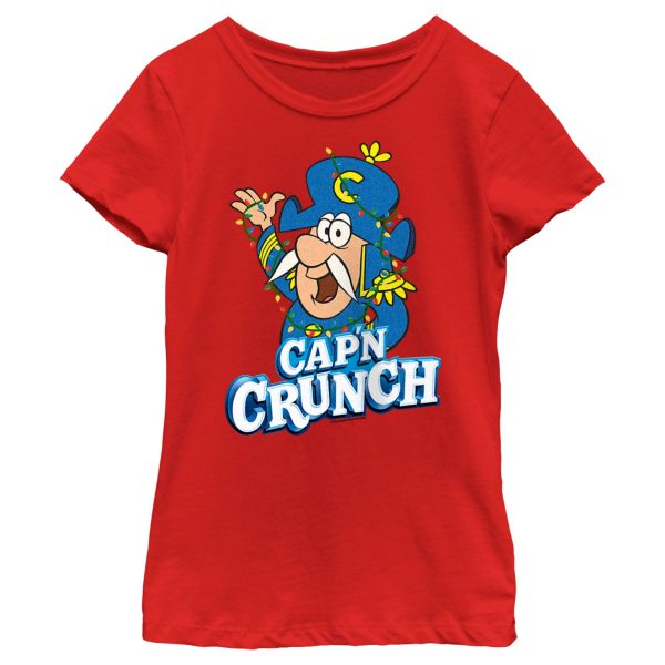 Girl’s Cap’n Crunch Christmas Lights Logo T-Shirt