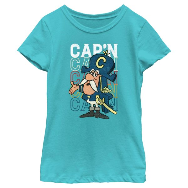 Girl’s Cap’n Crunch Distressed Stacked Logo T-Shirt