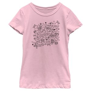 Girl’s Cap’n Crunch Doodle Icons T-Shirt